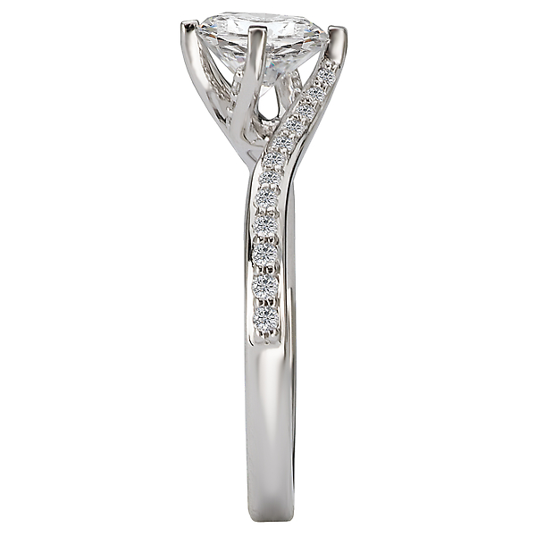 Engagement Rings - Classic Semi-Mount Diamond Ring - image #3