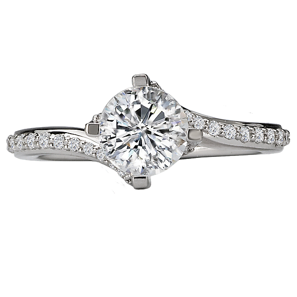 Engagement Rings - Classic Semi-Mount Diamond Ring - image 4