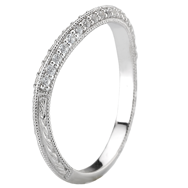 Curved Wedding Band Image 2 J. Schrecker Jewelry Hopkinsville, KY