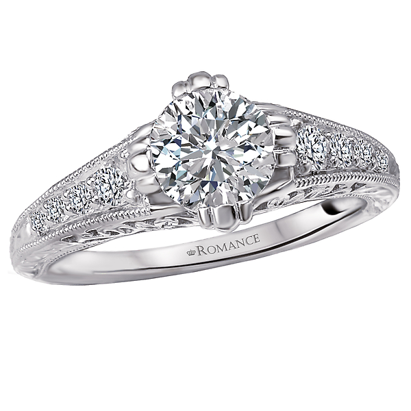 Engagement Rings - Vintage Semi-Mount Diamond Ring