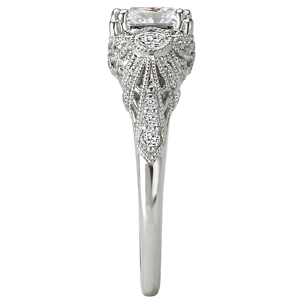Engagement Rings - Vintage Semi-Mount Diamond Ring - image 3