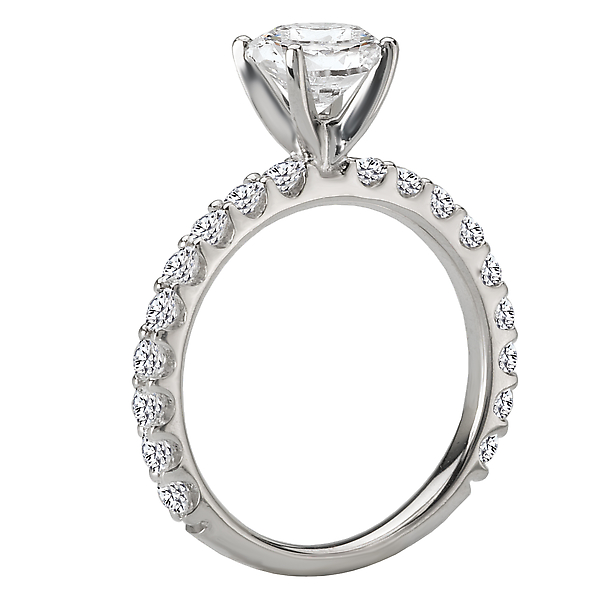 Peg Head Semi-Mount Diamond Ring Image 2 Malak Jewelers Charlotte, NC