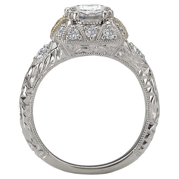 Two Tone Semi-Mount Diamond Ring Image 2 J. Schrecker Jewelry Hopkinsville, KY