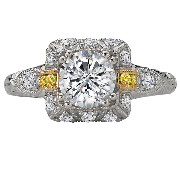 Two Tone Semi-Mount Diamond Ring Image 4 J. Schrecker Jewelry Hopkinsville, KY