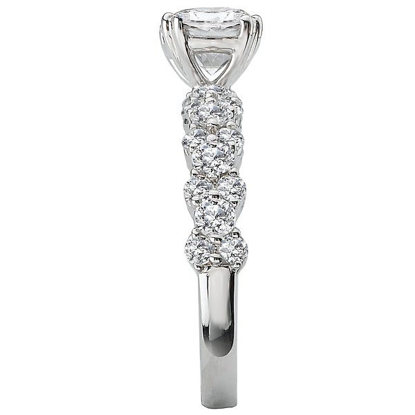 Engagement Rings - Peg Head Semi-Mount Diamond Ring - image 3