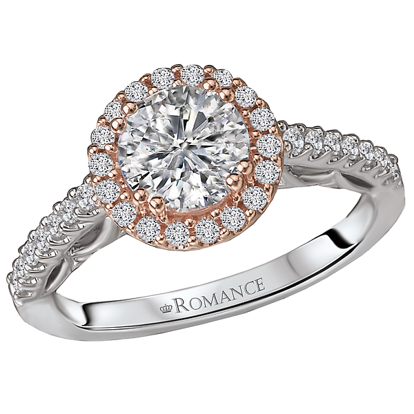 Engagement Rings - Two Tone Semi-Mount Diamond Ring
