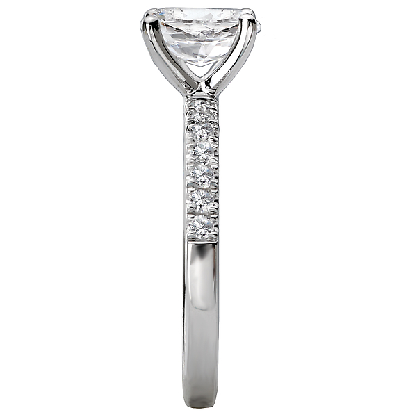 Diamond Semi-mount Engagement Ring Image 3 Malak Jewelers Charlotte, NC