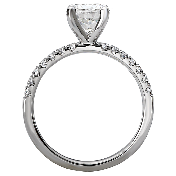 Diamond Semi-mount Engagement Ring Image 2 Malak Jewelers Charlotte, NC