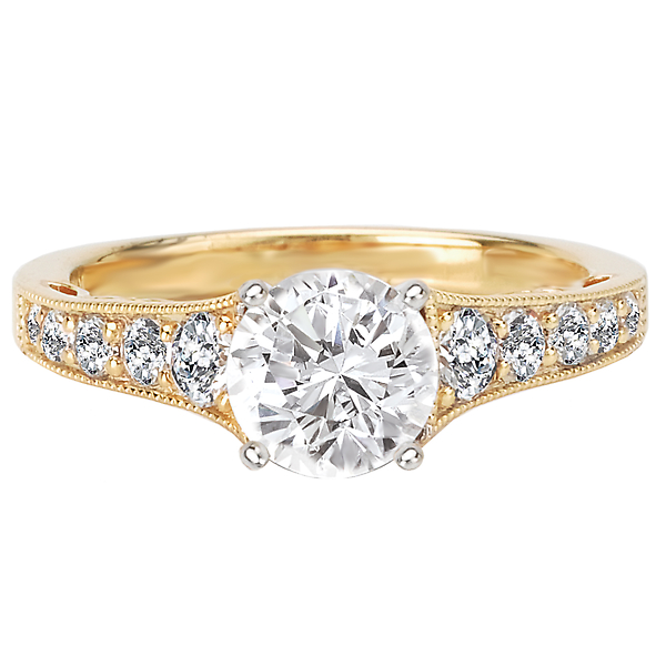 Classic Semi-Mount Diamond Ring Image 4 Malak Jewelers Charlotte, NC
