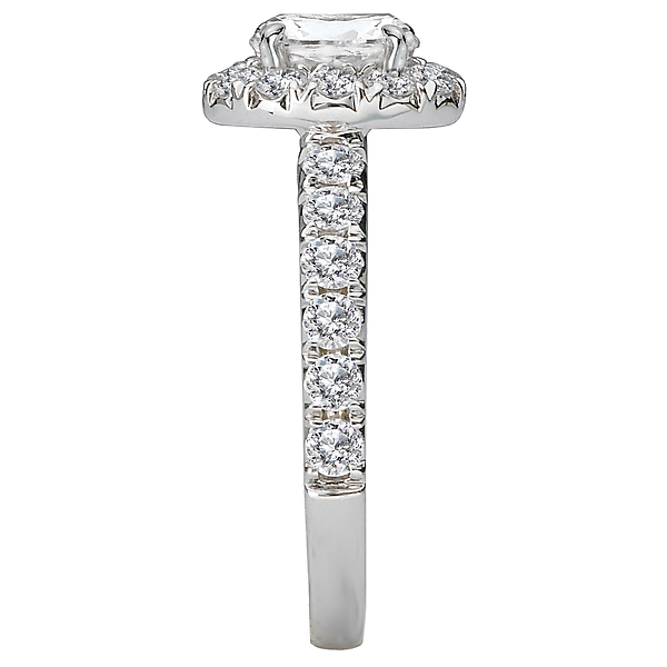 Engagement Rings - Halo Semi-Mount Diamond Ring - image #3
