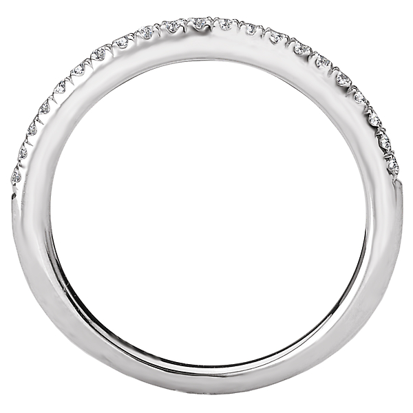 Ladies Diamond Wedding Rings - Matching Wedding Band - image #2