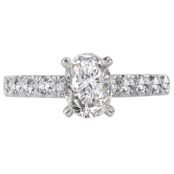 Engagement Rings - Peg Head Semi-Mount Diamond Ring - image #4