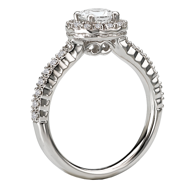 Engagement Rings - Halo Complete Diamond Ring - image 2
