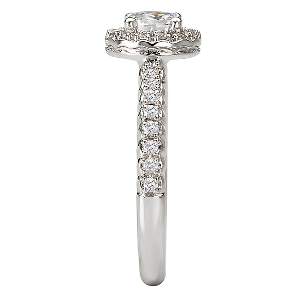 Engagement Rings - Halo Complete Diamond Ring - image 3