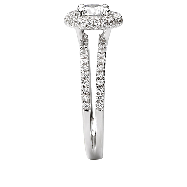 Engagement Rings - Split Shank Diamond Ring - image #3
