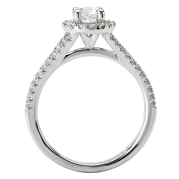Engagement Rings - Split Shank Diamond Ring - image #2