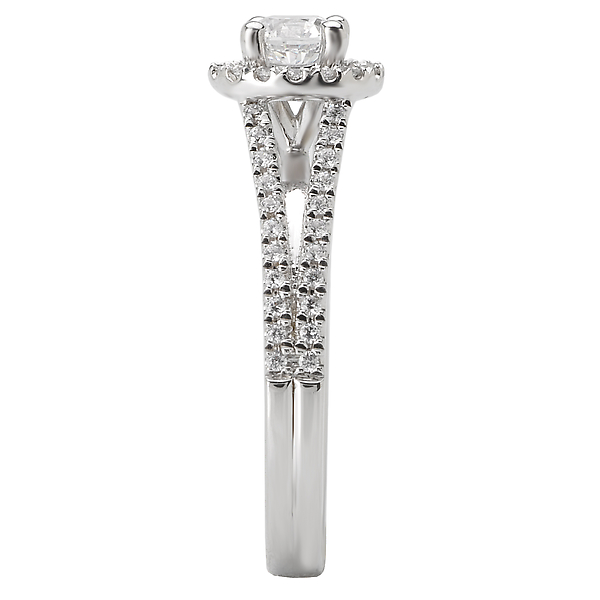 Engagement Rings - Round Halo Diamond Ring - image 3