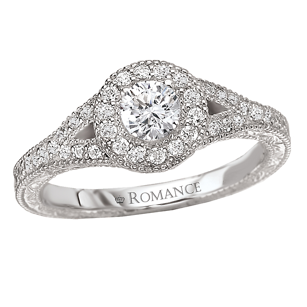 Engagement Rings - Split Shank Halo Complete Ring