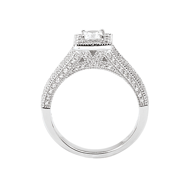 Engagement Rings - Split Shank Diamond Ring - image #2