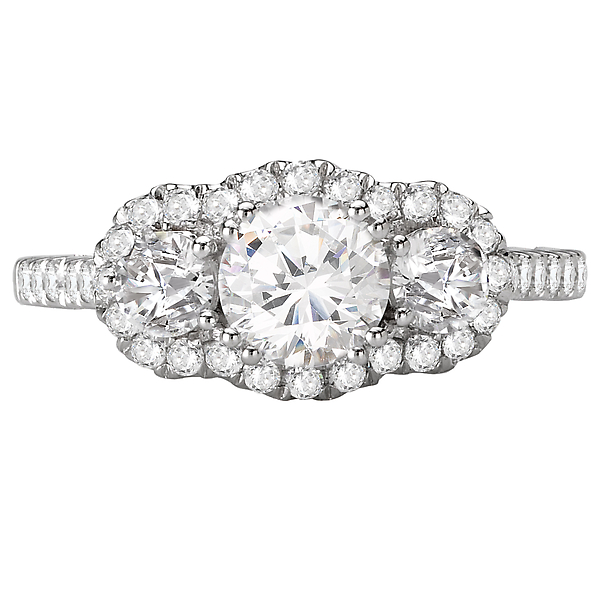 Engagement Rings - 3 Stone Diamond Ring - image #4