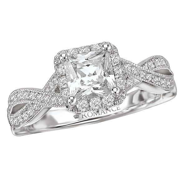 Halo Semi-Mount Diamond Ring Malak Jewelers Charlotte, NC