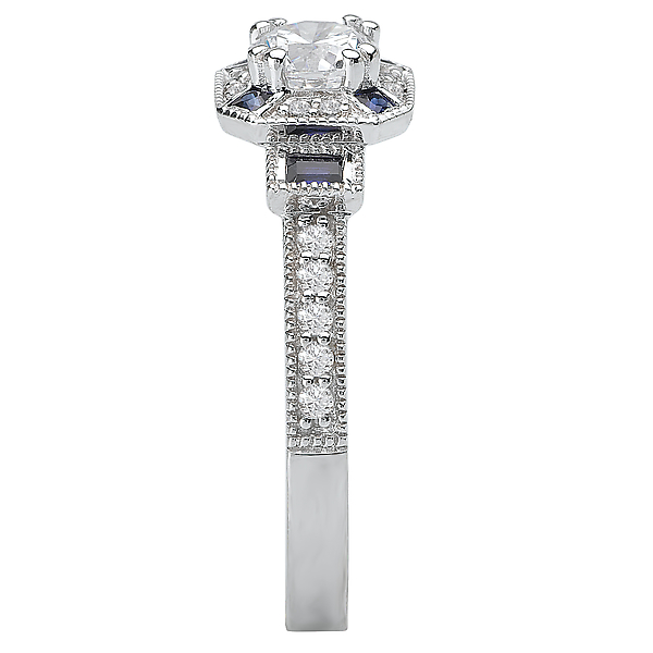 Sapphire and Diamond Ring Image 3 Malak Jewelers Charlotte, NC