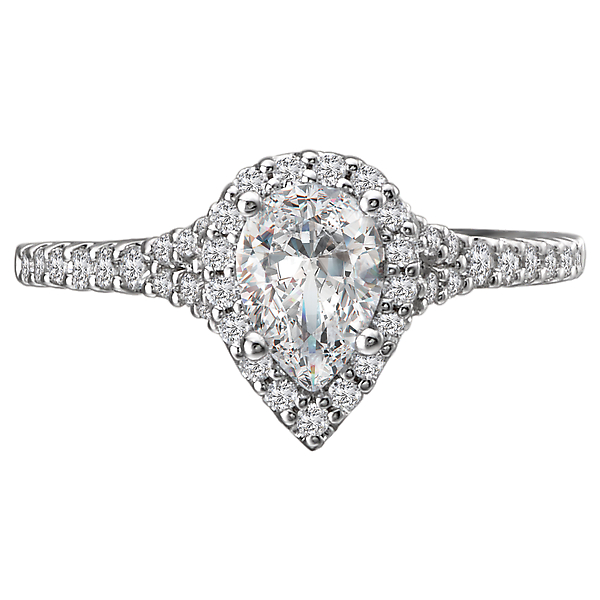 Halo Semi Mount Diamond Ring Image 4 Malak Jewelers Charlotte, NC