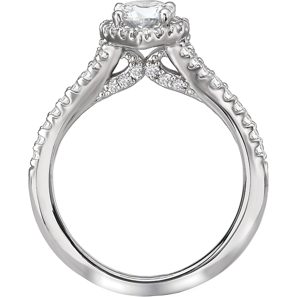 Halo Semi Mount Diamond Ring Image 2 Malak Jewelers Charlotte, NC
