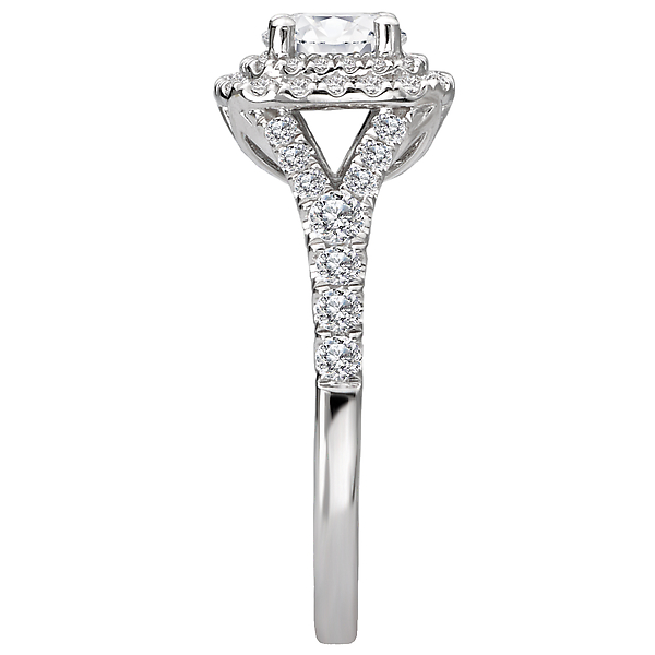 Halo Semi-Mount Diamond Ring Image 3 Malak Jewelers Charlotte, NC