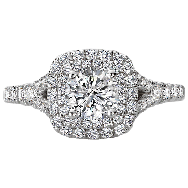 Diamond Halo Ring Image 4 Malak Jewelers Charlotte, NC
