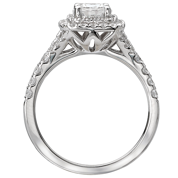 Diamond Halo Ring Image 2 Malak Jewelers Charlotte, NC