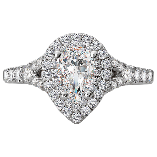 Halo Semi-mount Diamond Ring Image 4 Malak Jewelers Charlotte, NC