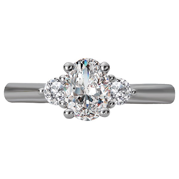 3 Stone Semi-Mount Diamond Ring Image 4 The Hills Jewelry LLC Worthington, OH