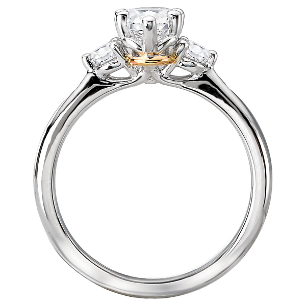3 Stone Semi-Mount Diamond Ring Image 2 The Hills Jewelry LLC Worthington, OH