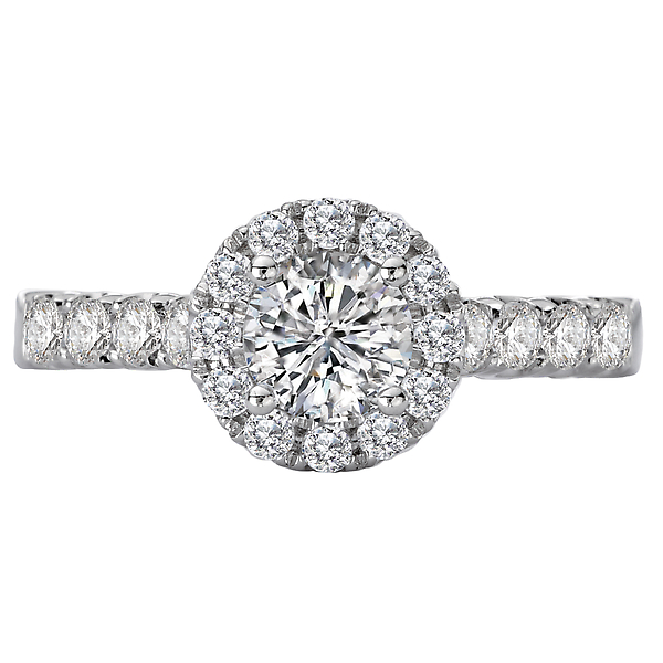 Halo Diamond Ring Image 4 The Hills Jewelry LLC Worthington, OH