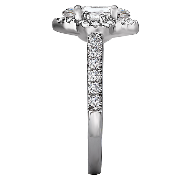 Halo Semi-Mount Diamond Ring Image 3 Malak Jewelers Charlotte, NC