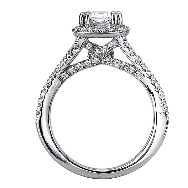 Split Shank Semi-Mount Diamond Ring Image 2 Malak Jewelers Charlotte, NC