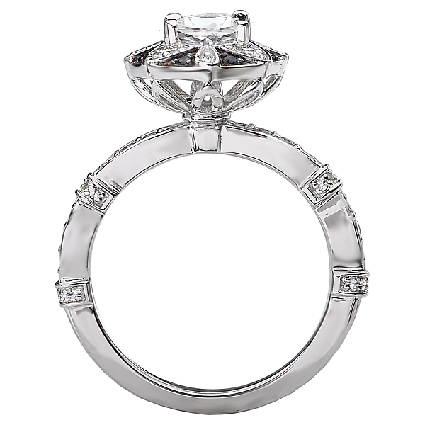Engagement Rings - Vintage Semi-Mount Diamond Ring - image 2