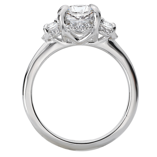 3 Stone Semi-Mount Diamond Ring Image 2 D. Geller & Son Jewelers Atlanta, GA