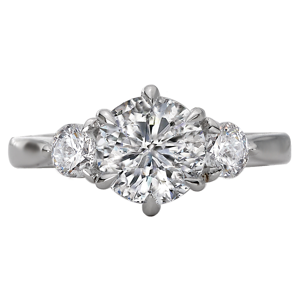 3 Stone Semi-Mount Diamond Ring Image 4 The Hills Jewelry LLC Worthington, OH