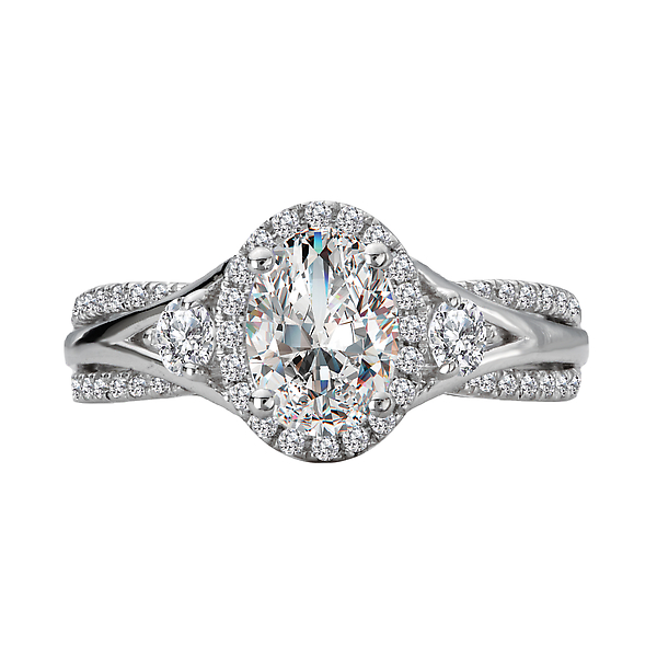 Halo Semi-Mount Diamond Ring Image 4 Malak Jewelers Charlotte, NC