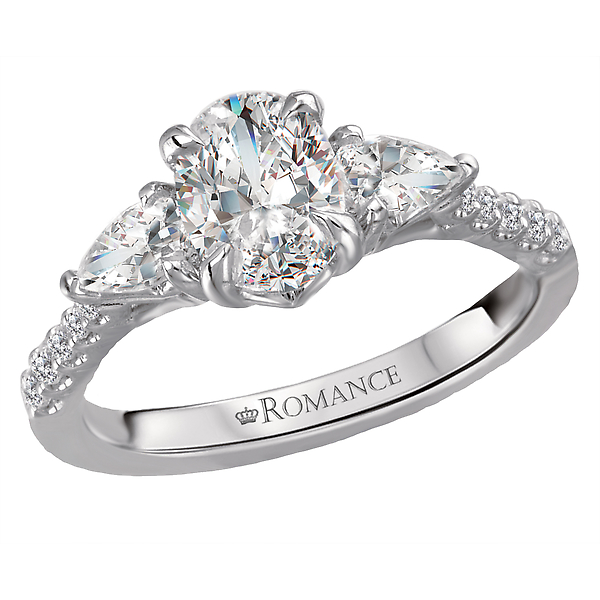 3 Stone Semi-Mount Diamond Ring Malak Jewelers Charlotte, NC
