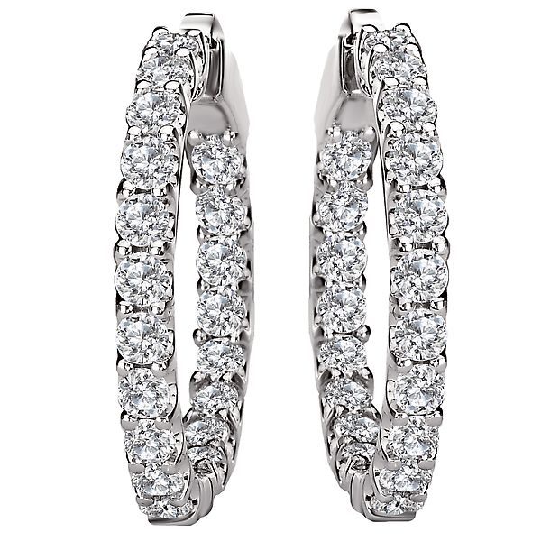 Ladies Fashion Diamond Hoop Earrings The Hills Jewelry LLC Worthington, OH