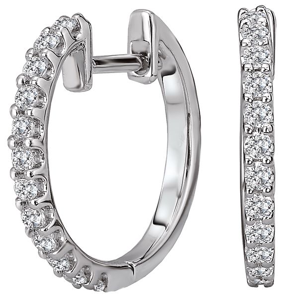 Diamond Hoop Earrings Baker's Fine Jewelry Bryant, AR