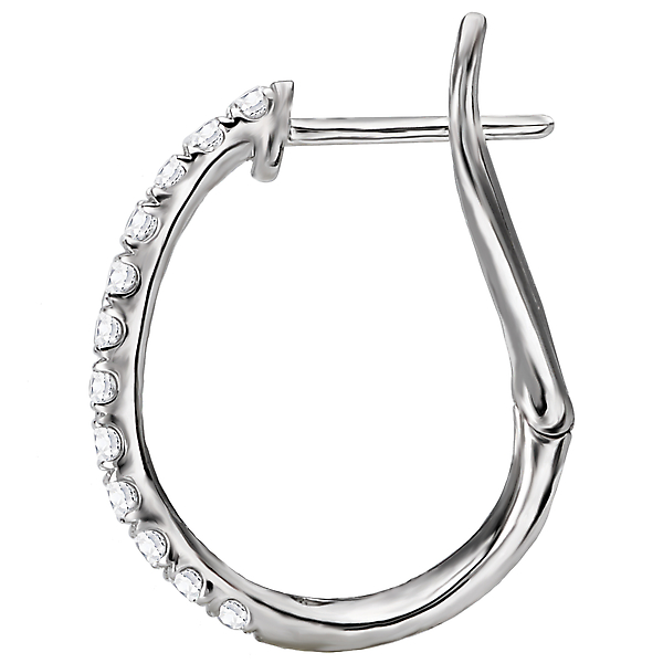 Ladies Fashion Diamond Hoop Earrings Image 3 Armentor Jewelers New Iberia, LA