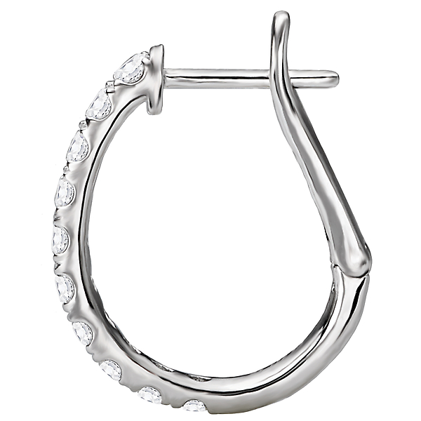 Ladies Fashion Diamond Hoop Earrings Image 3 Chandlee Jewelers Athens, GA