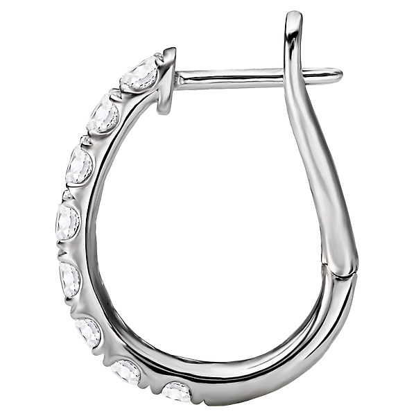 Ladies Fashion Diamond Hoop Earrings Image 3 Ann Booth Jewelers Conway, SC