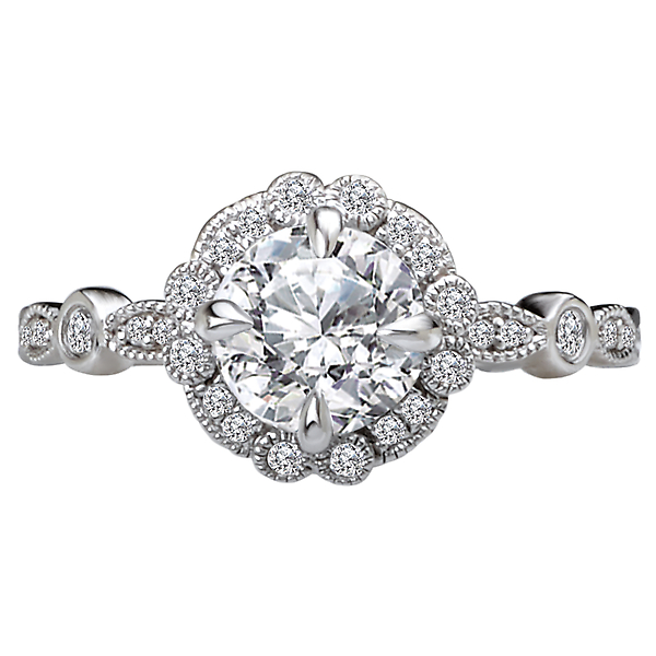 Classic Semi-Mount Diamond Ring Image 4 Malak Jewelers Charlotte, NC