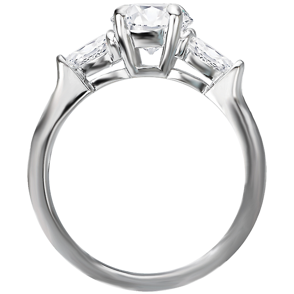 3 Stone Semi-Mount Diamond Ring Image 2 James Gattas Jewelers Memphis, TN