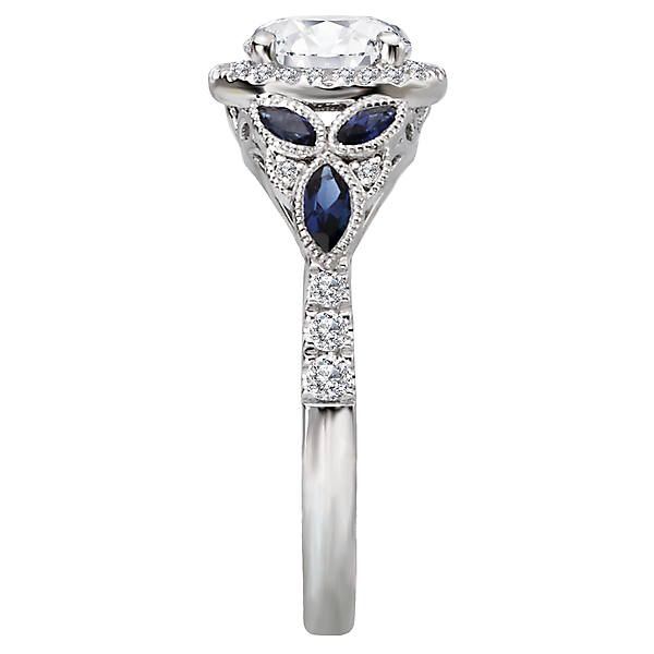 Sapphire and Diamond Semi-Mount Ring Image 3 Glatz Jewelry Aliquippa, PA